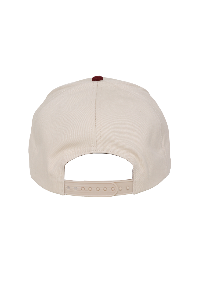 5 Panel Cotton Two-Tone Caps: Brown