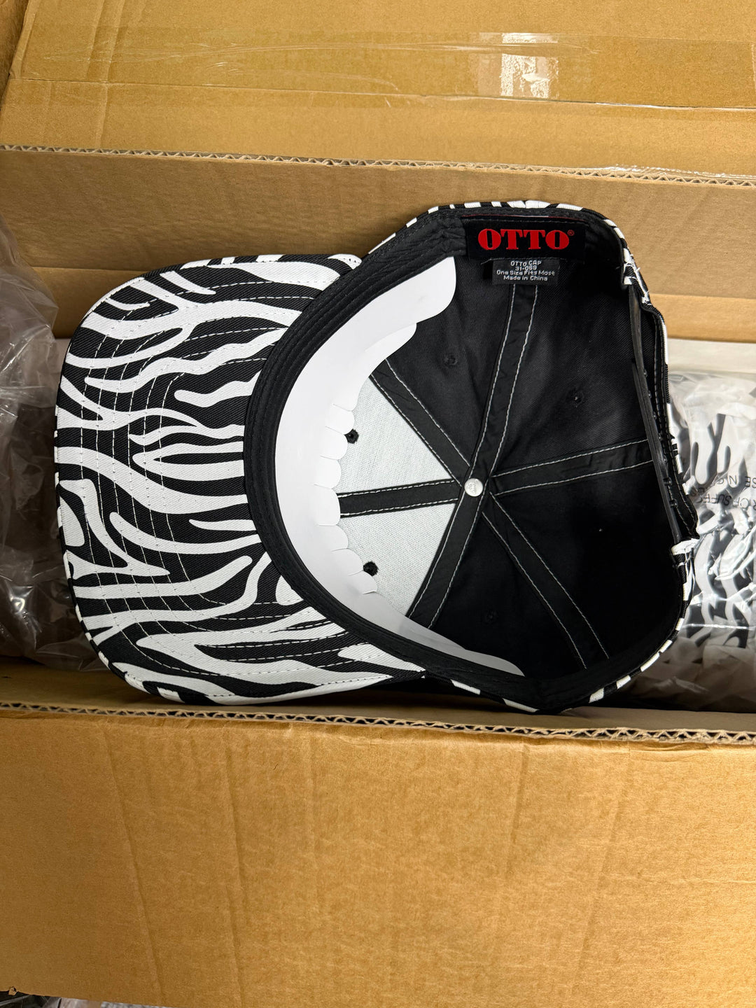 Blank Zebra Trucker Hat
