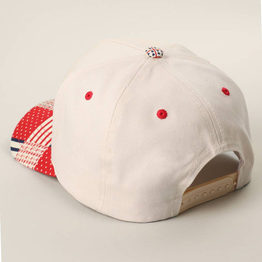 Americana Patchwork Brim Trucker Hat: MULTI / ONE SIZE