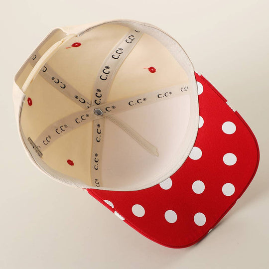 BIG POLKA DOT Brim Two-Tone Trucker Hat: BLK / One Size
