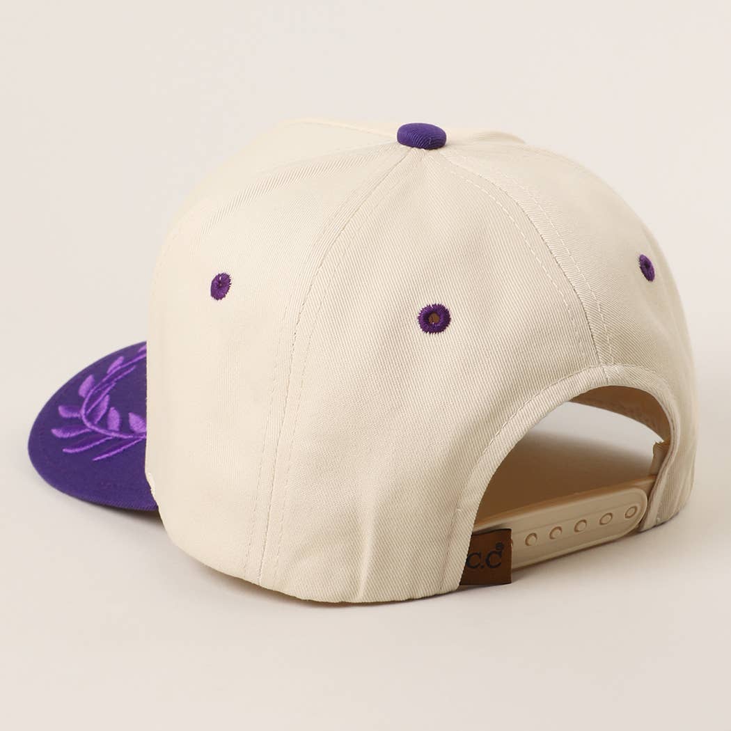 Plain Two Tone Canvas Cotton Bay Leaf Trucker Hat: BLU / One Size