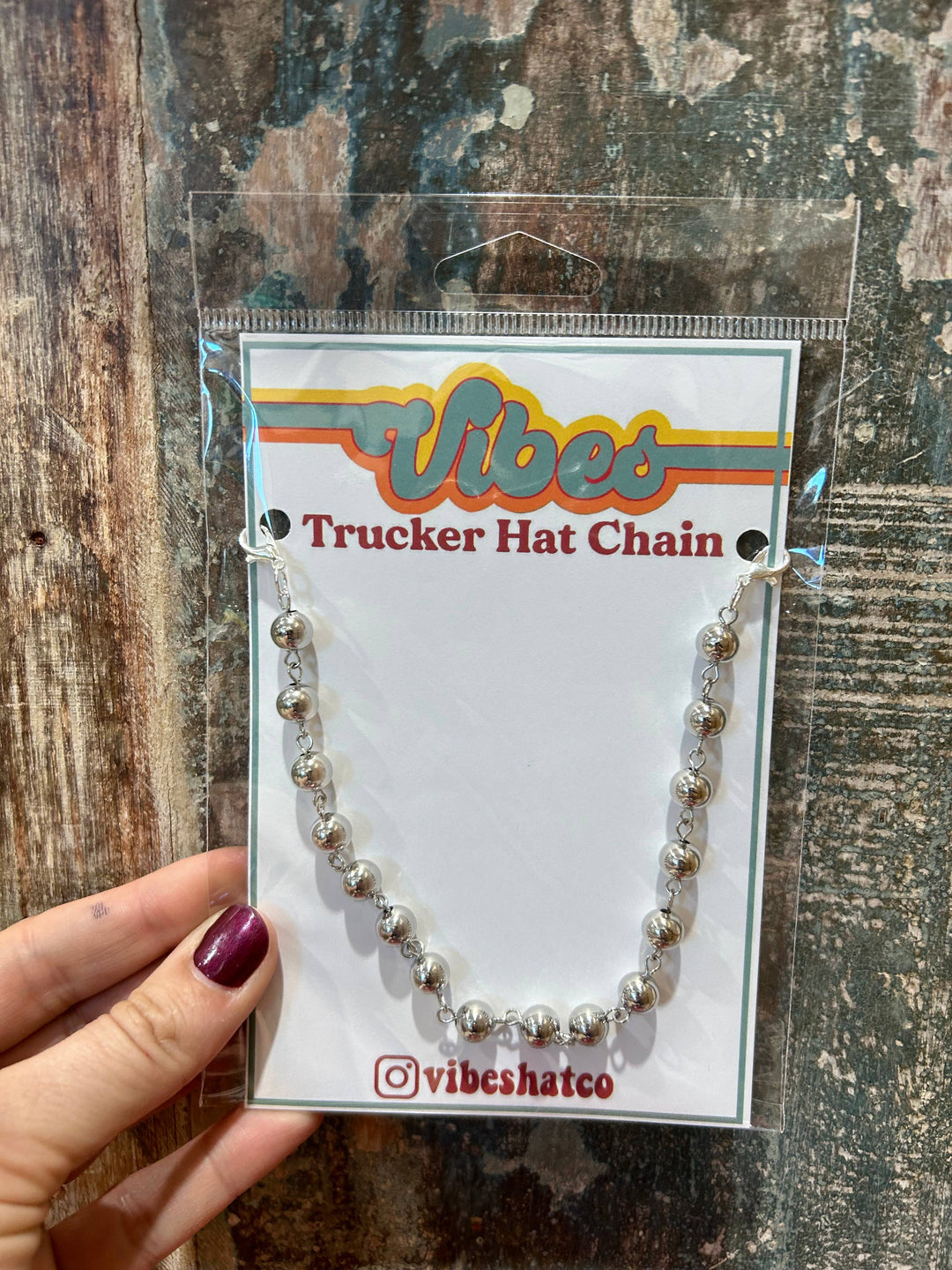 Silver Ball chain Trucker Chain | Hat Chains | Hat Bar