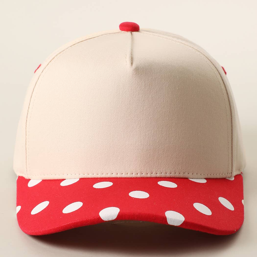 BIG POLKA DOT Brim Two-Tone Trucker Hat: BLK / One Size