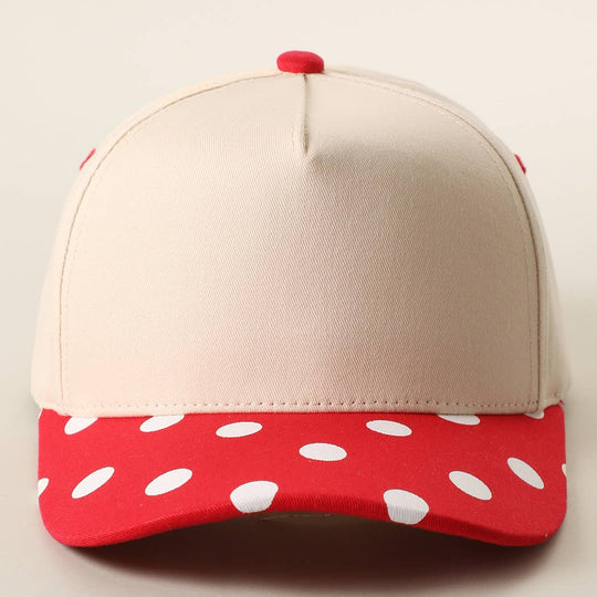 BIG POLKA DOT Brim Two-Tone Trucker Hat: BRN / One Size