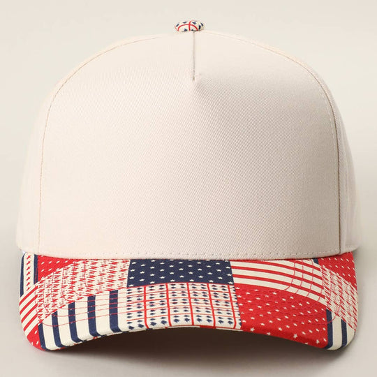 Americana Patchwork Brim Trucker Hat: MULTI / ONE SIZE
