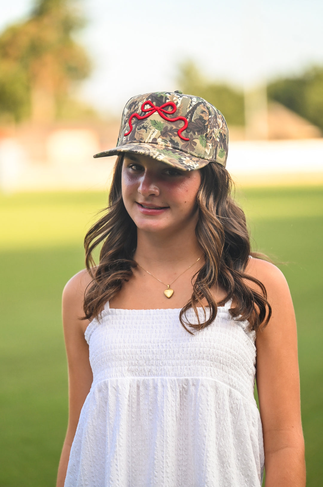 Red Bow Camo Hat