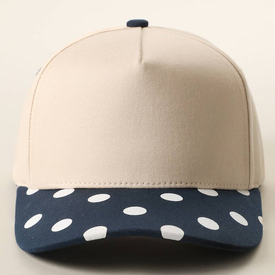 BIG POLKA DOT Brim Two-Tone Trucker Hat: BLK / One Size
