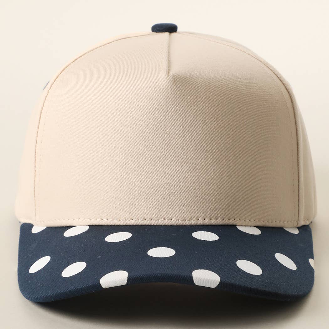BIG POLKA DOT Brim Two-Tone Trucker Hat: BRN / One Size