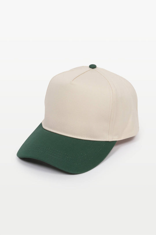 5 Panel Cotton Two-Tone Caps: Brown
