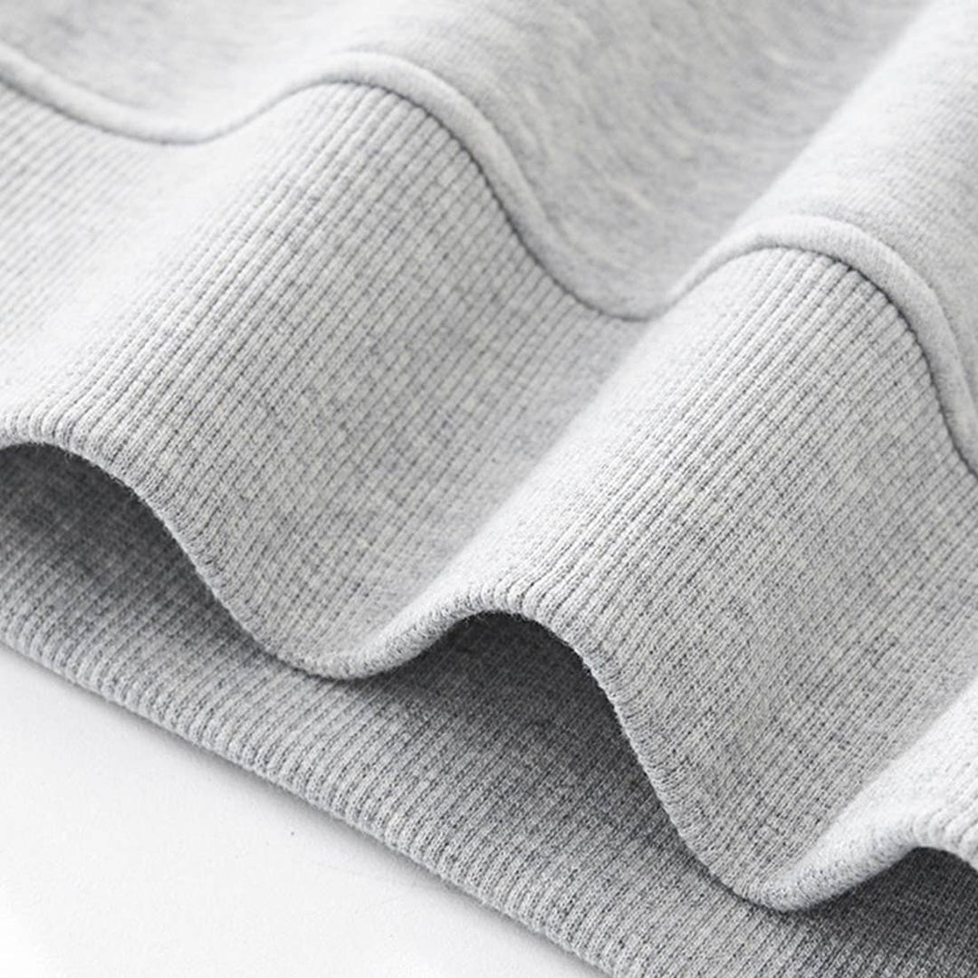 Unisex Fall Cozy Fleece Mock Neck Sweatshirt: White / M