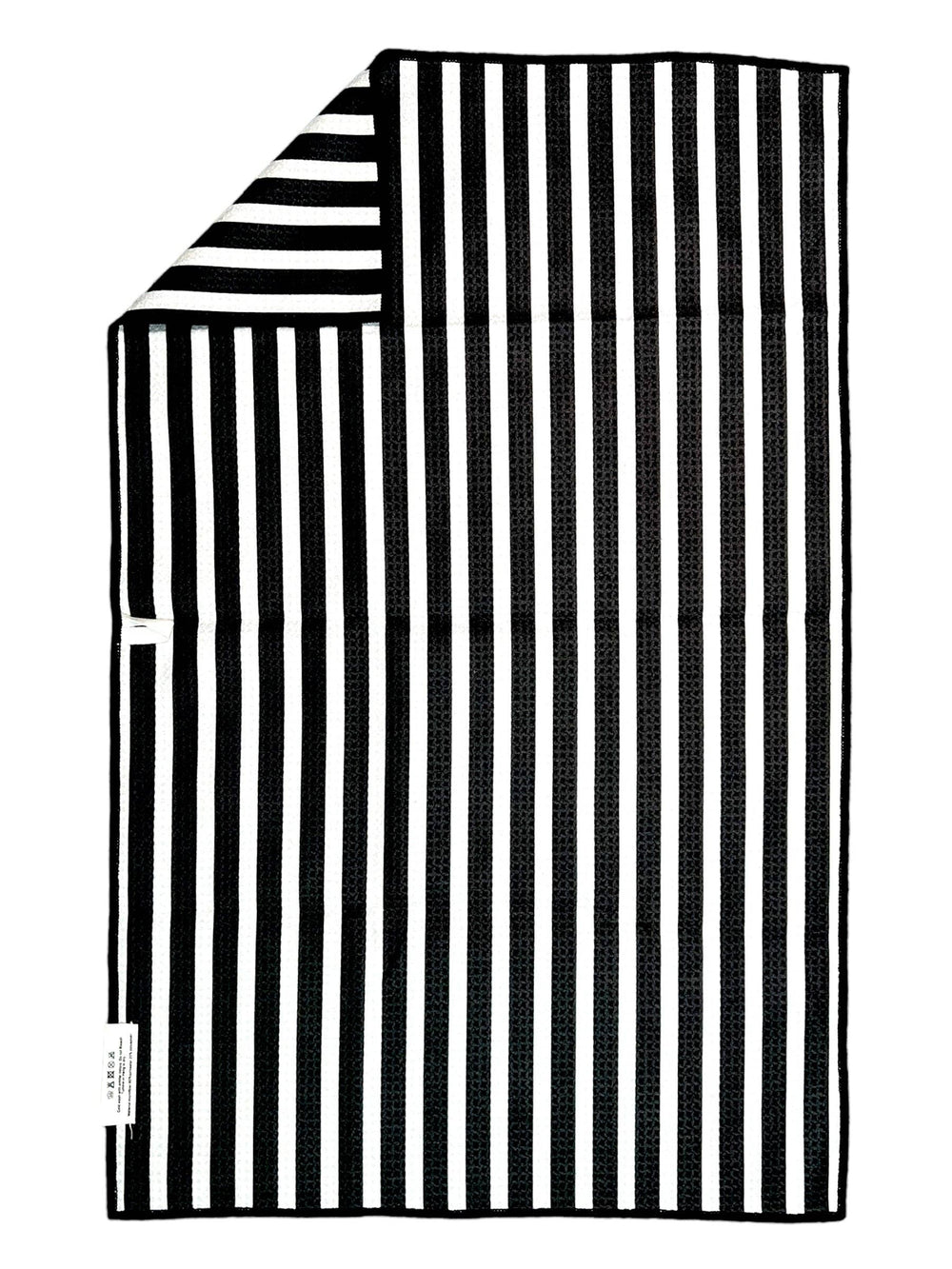 Black Licorice: Double-Sided Hand Towel: Black/White / 17x27 in / Hand Towel