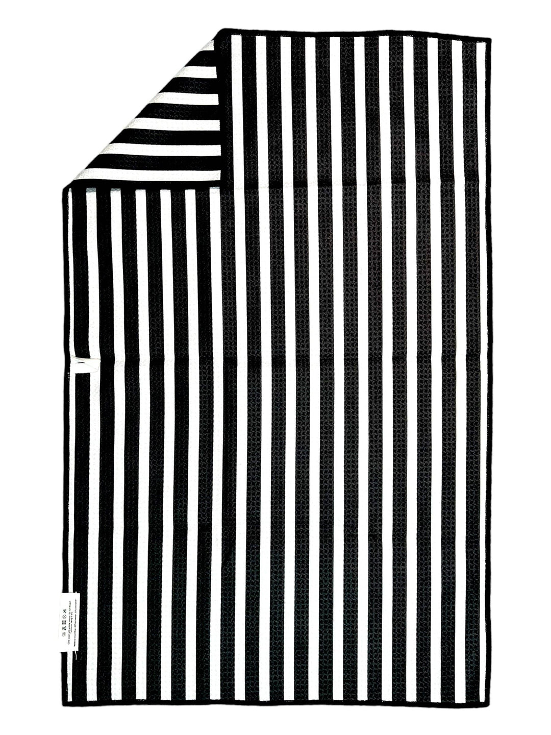 Black Licorice: Double-Sided Hand Towel: Black/White / 17x27 in / Hand Towel