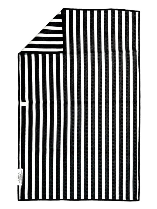 Black Licorice: Double-Sided Hand Towel: Black/White / 17x27 in / Hand Towel