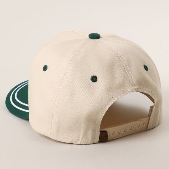 Double Stitched Plain Two Tone Canvas Cotton Trucker Hat: BLACK / One Size