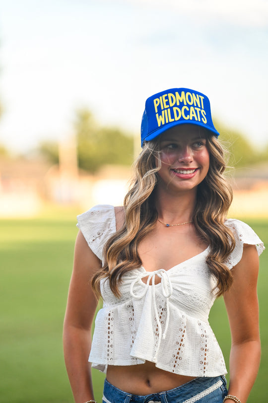 #6 Royal Blue PIEDMONT WILDCATS Hat