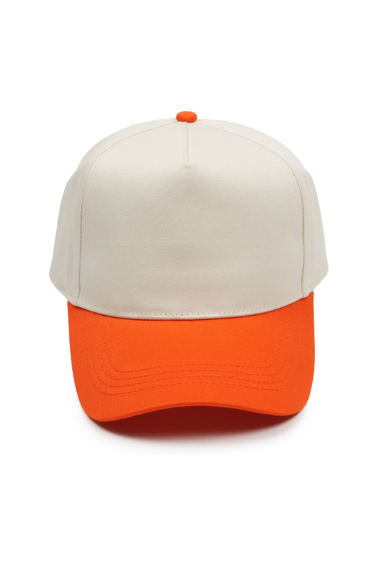 5 Panel Cotton Two-Tone Caps: Pink
