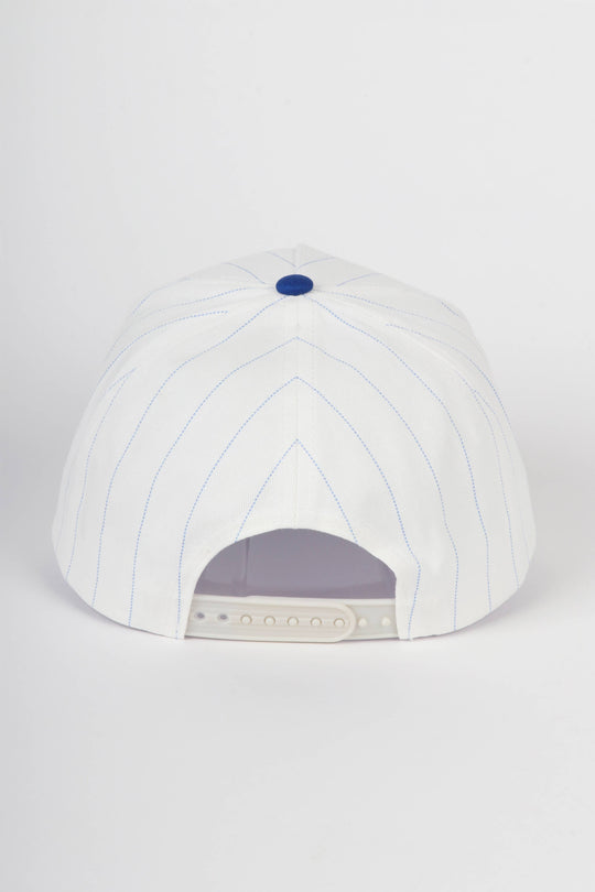 Pinstripe Two-Tone Baseball Cap: Black