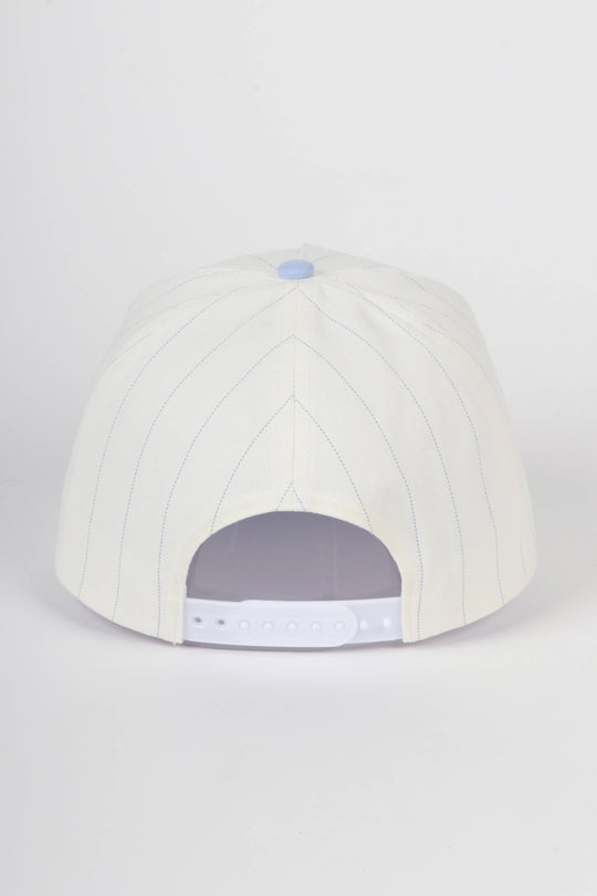 Pinstripe Two-Tone Baseball Cap: Black