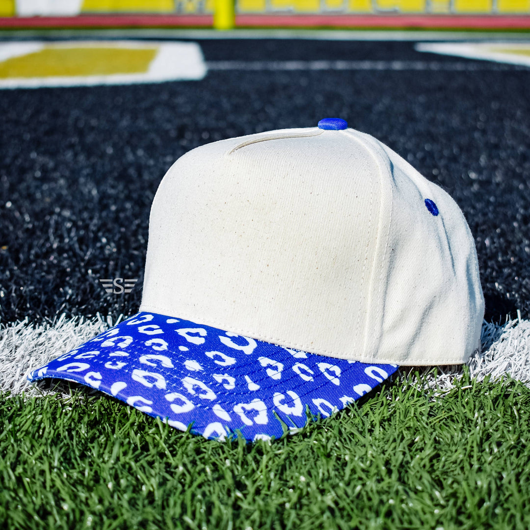 Canvas Front Leopard Bill Magna Pony® Cap: Purple
