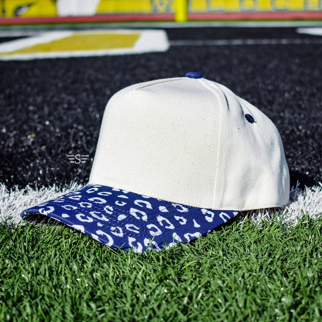 Canvas Front Leopard Bill Magna Pony® Cap: Purple