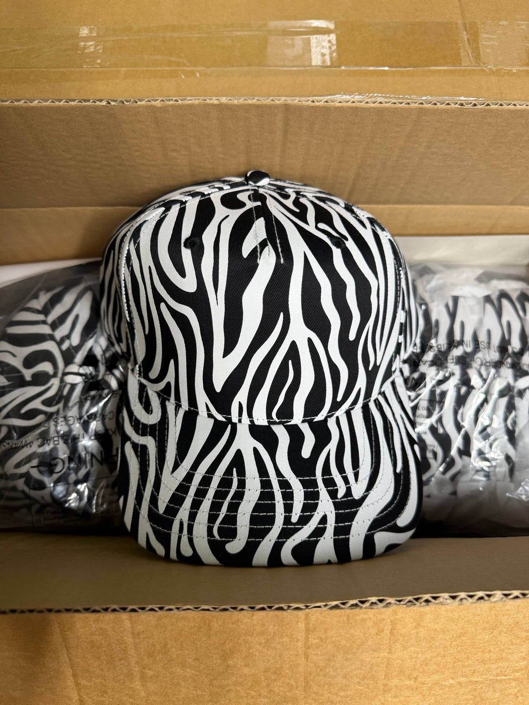 Blank Zebra Trucker Hat