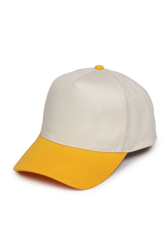 5 Panel Cotton Two-Tone Caps: Brown