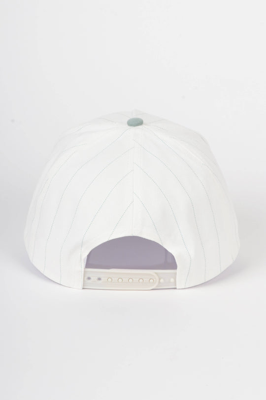 Pinstripe Two-Tone Baseball Cap: Black