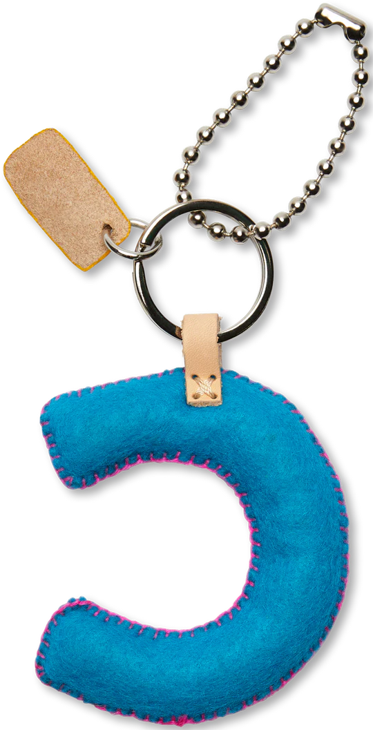 Consuela Turquoise Felt Alphabet Charms
