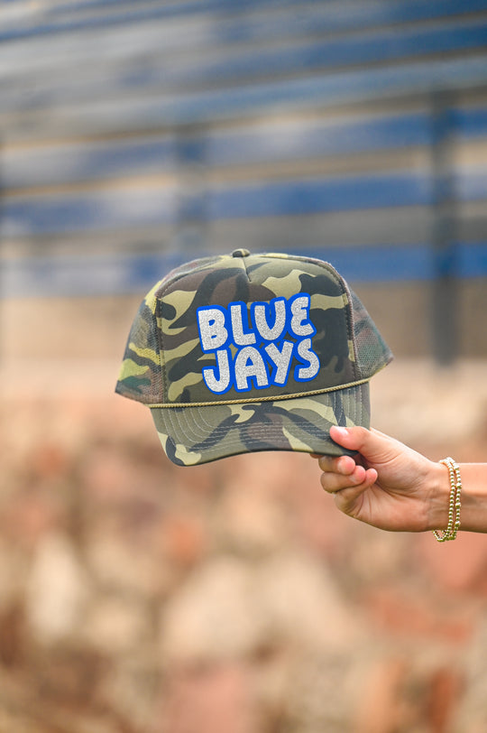 #12 Camo Bluejays Sparkle Hat