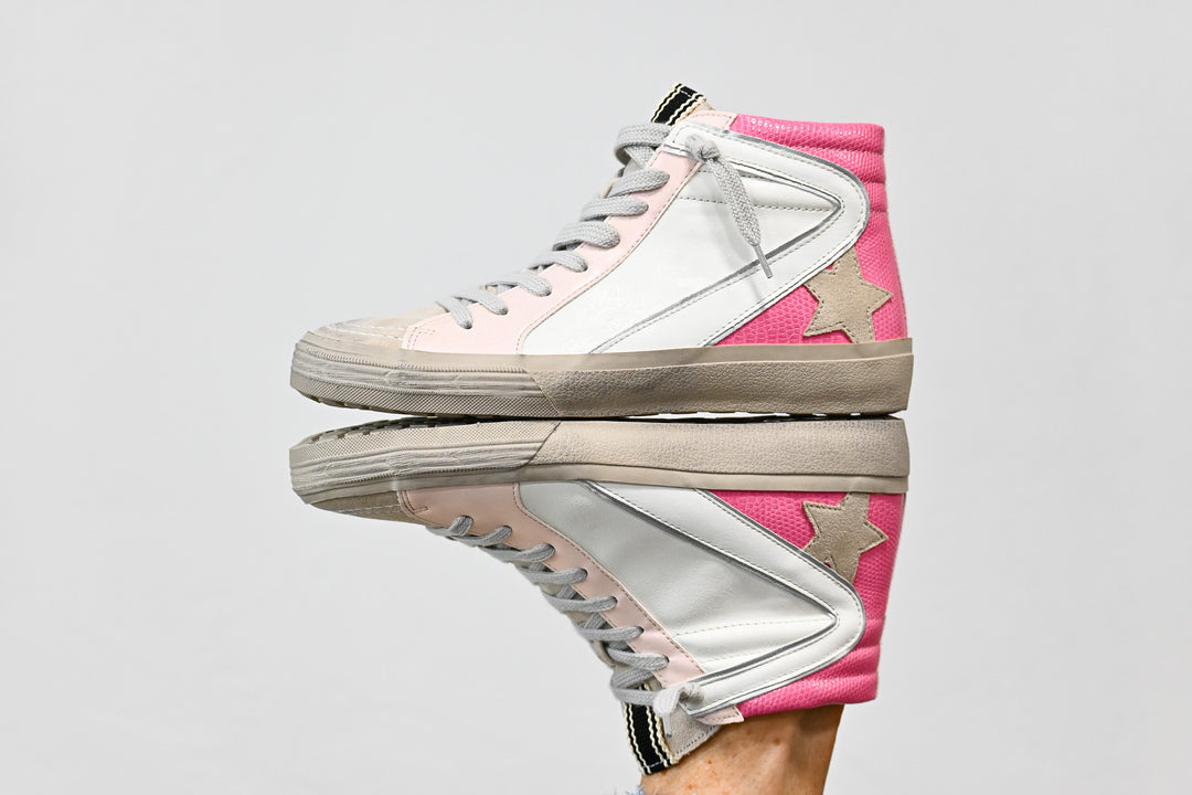 Roxanne Pink Sneaker - Friends Market Boutique