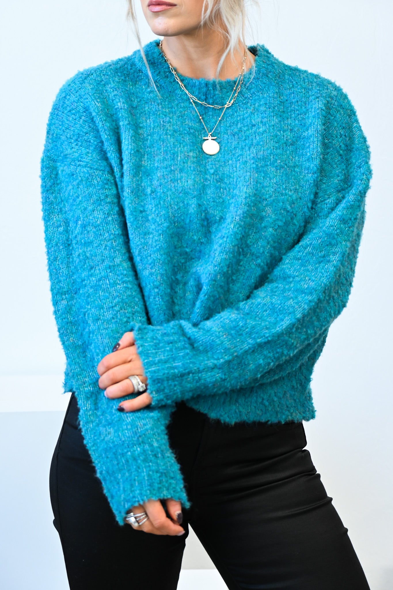 Zoey Fuzzy Sweater - Friends Market Boutique