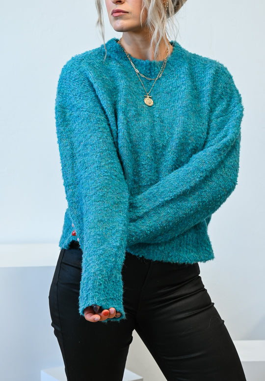 Zoey Fuzzy Sweater - Friends Market Boutique