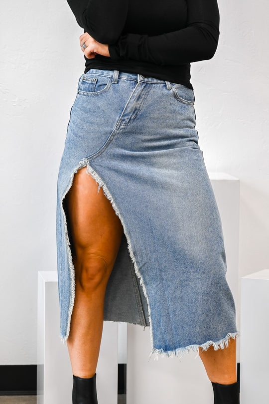 Mags Denim Skirt - Friends Market Boutique