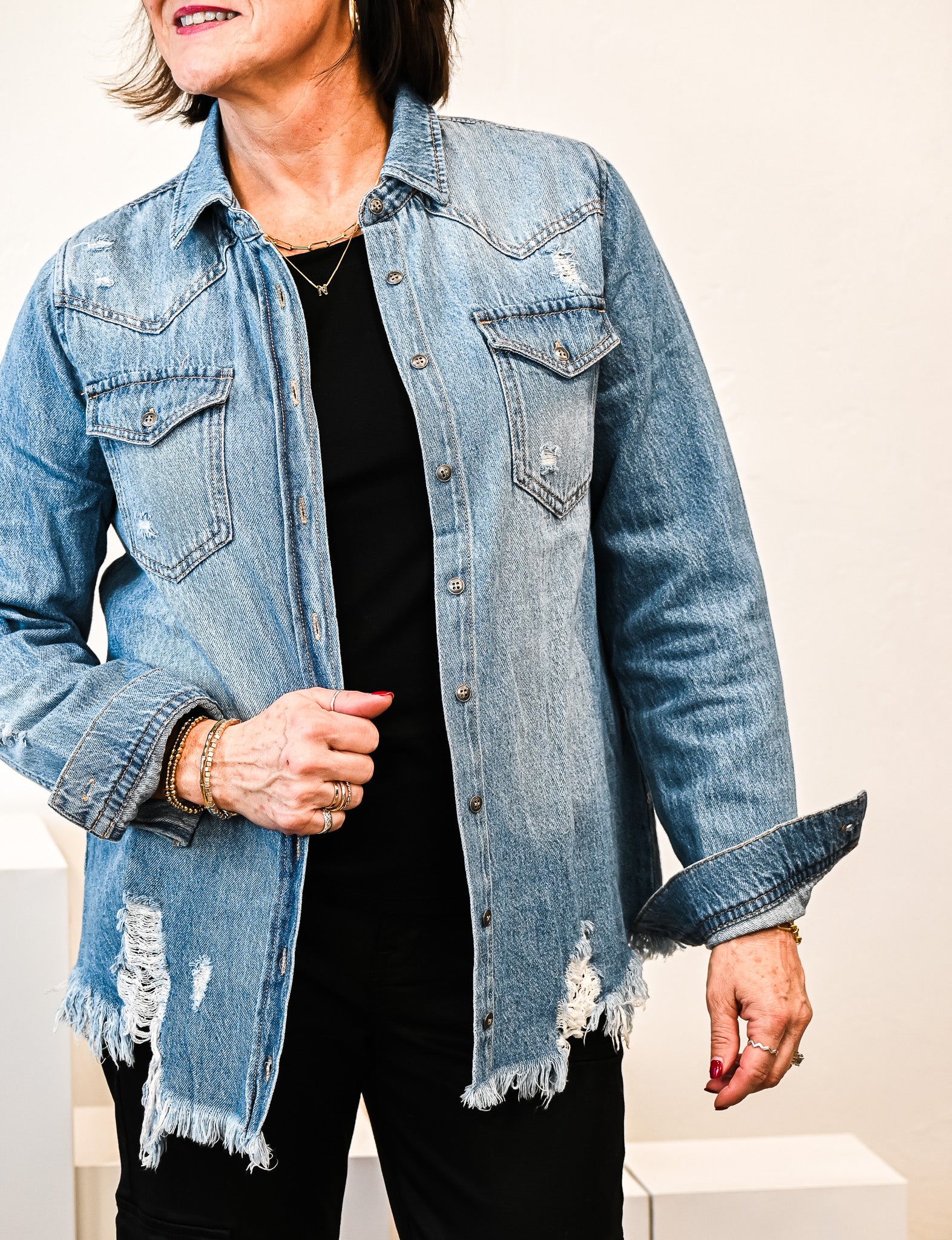 Virginia Denim Shirt - Friends Market Boutique