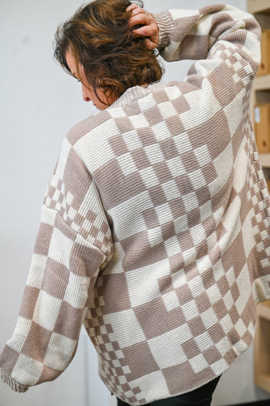 Checkered Cardigan - Friends Market Boutique