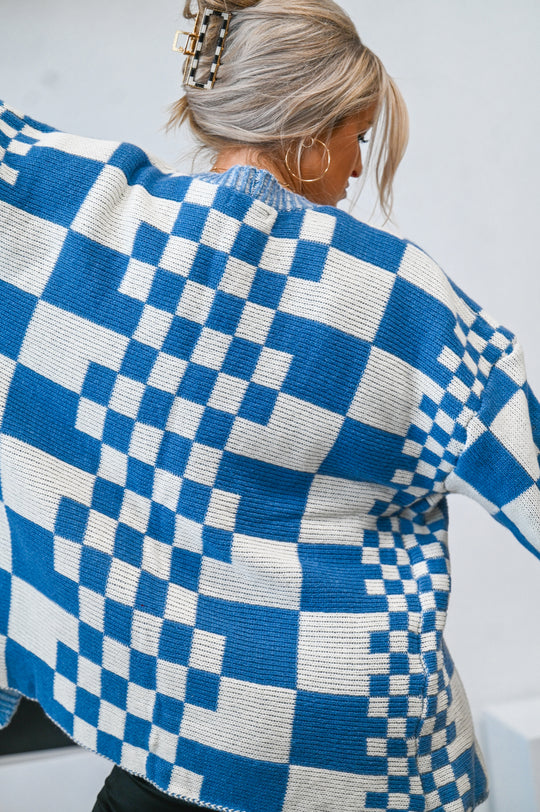 Checkered Cardigan - Friends Market Boutique