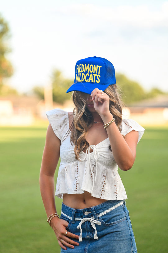 #6 Royal Blue PIEDMONT WILDCATS Hat