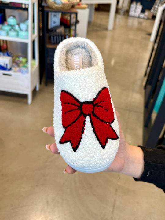 MIA Red Bow Slippers