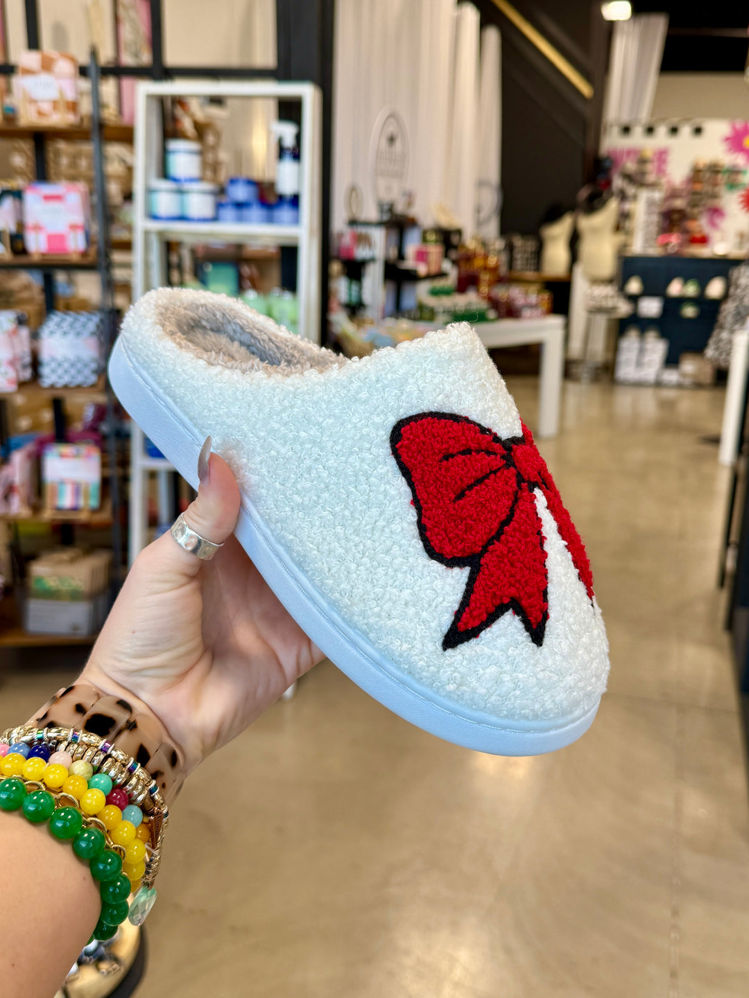 MIA Red Bow Slippers