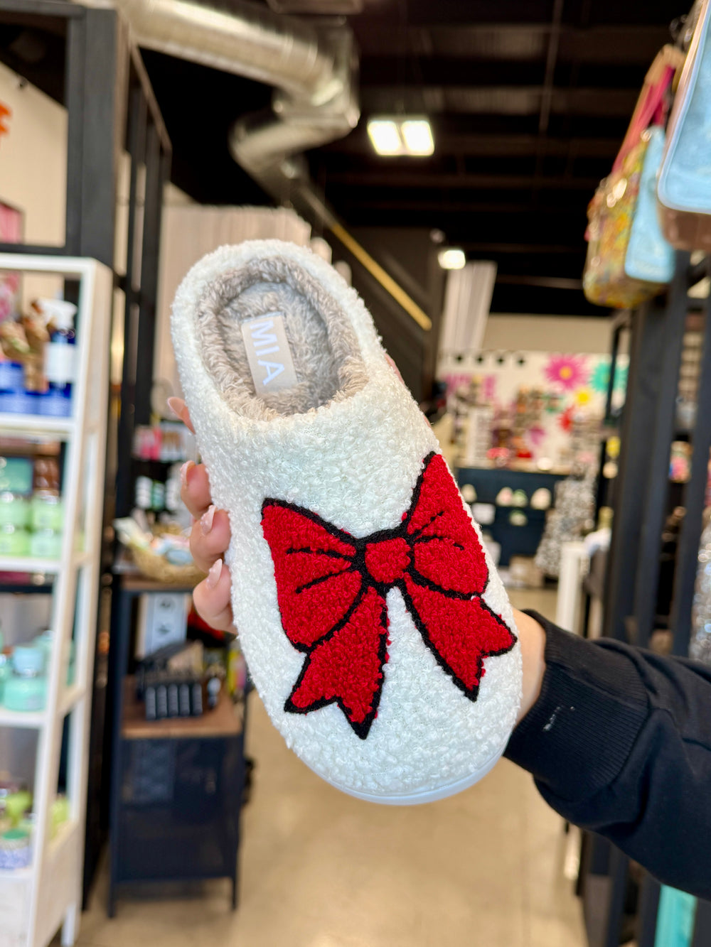 MIA Red Bow Slippers