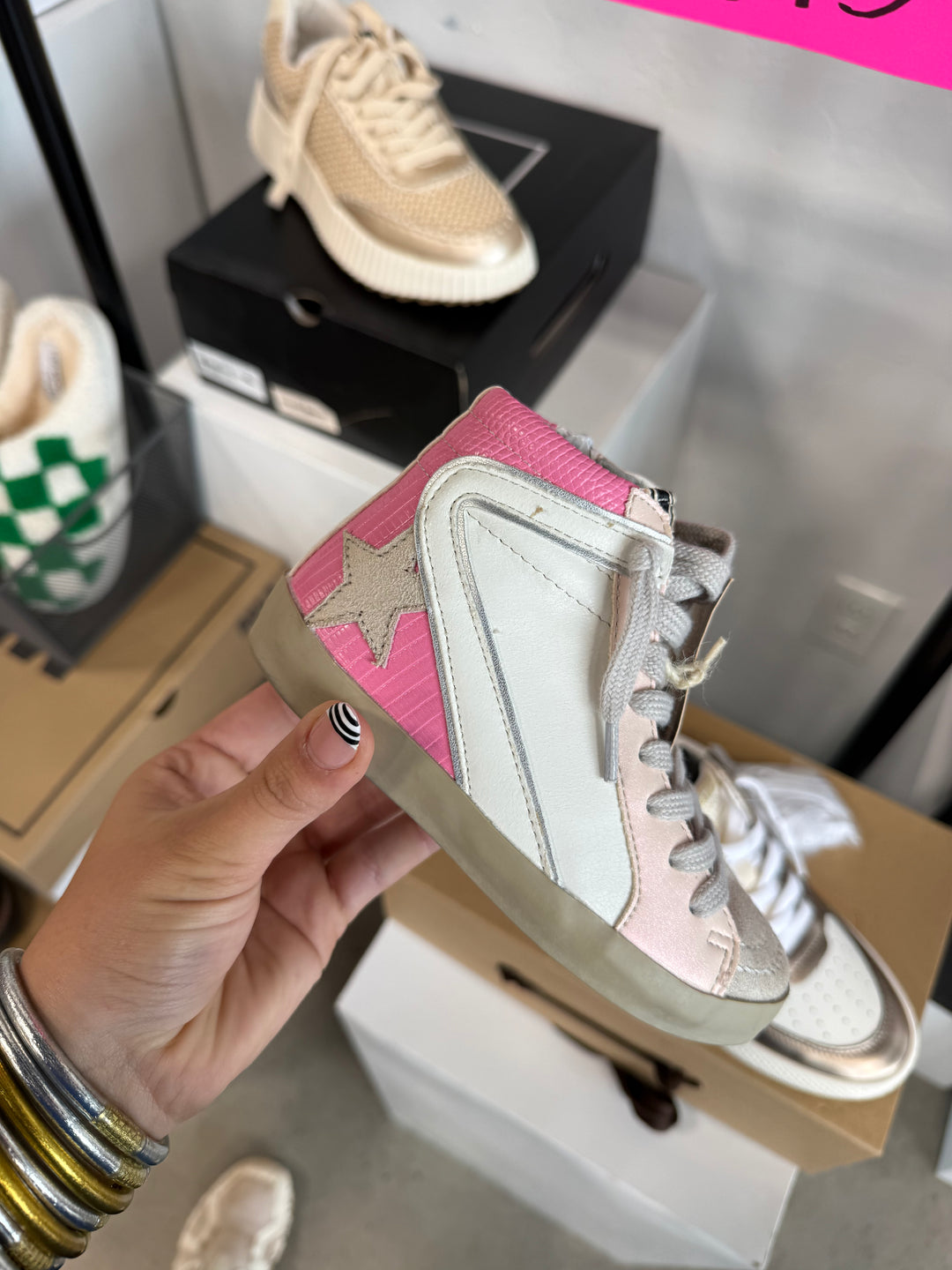 Little Pink Lizard Sneakers