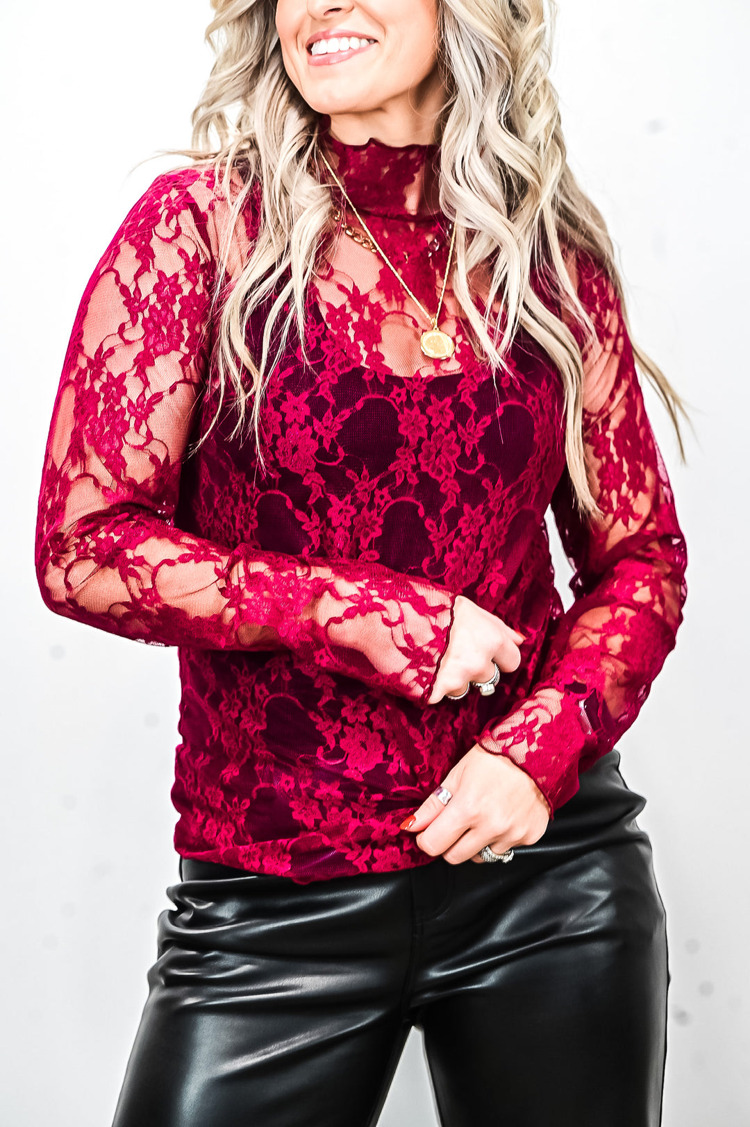 Flower Lace Layering Top