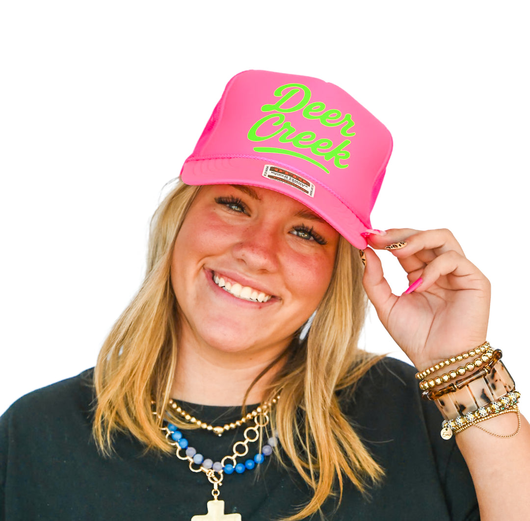 #8 Pink Deer Creek w/ Lime Green Hat