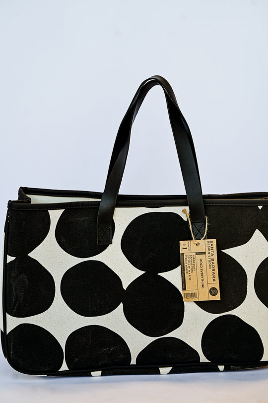 White Large Dot Tote