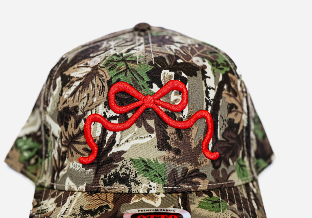 Red Bow Camo Hat