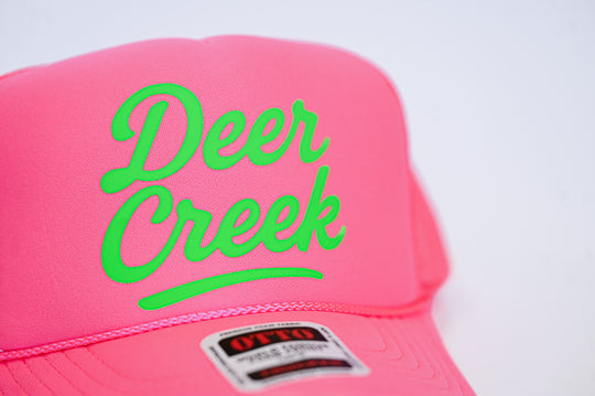 #8 Pink Deer Creek w/ Lime Green Hat