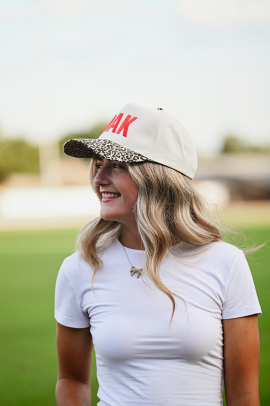 OAK RED LEOPARD HAT