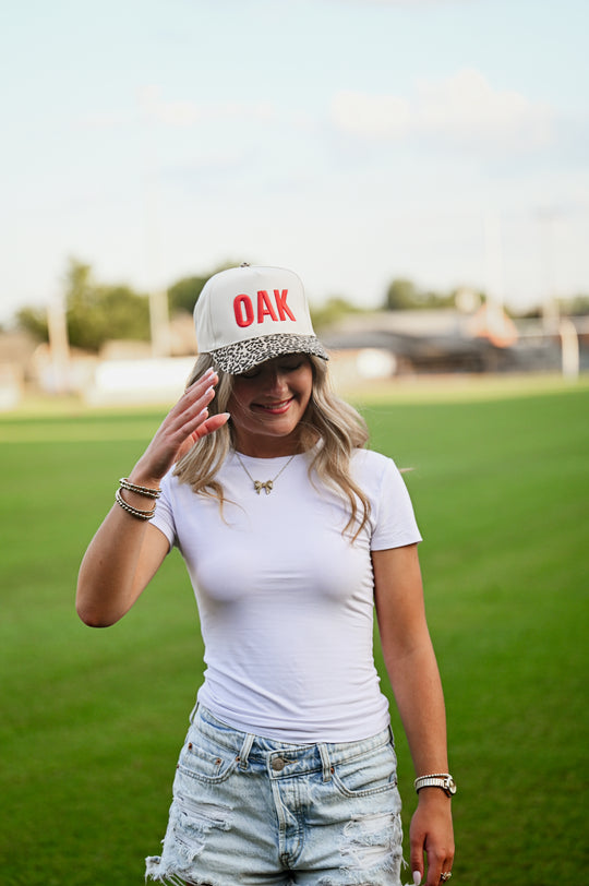 OAK RED LEOPARD HAT