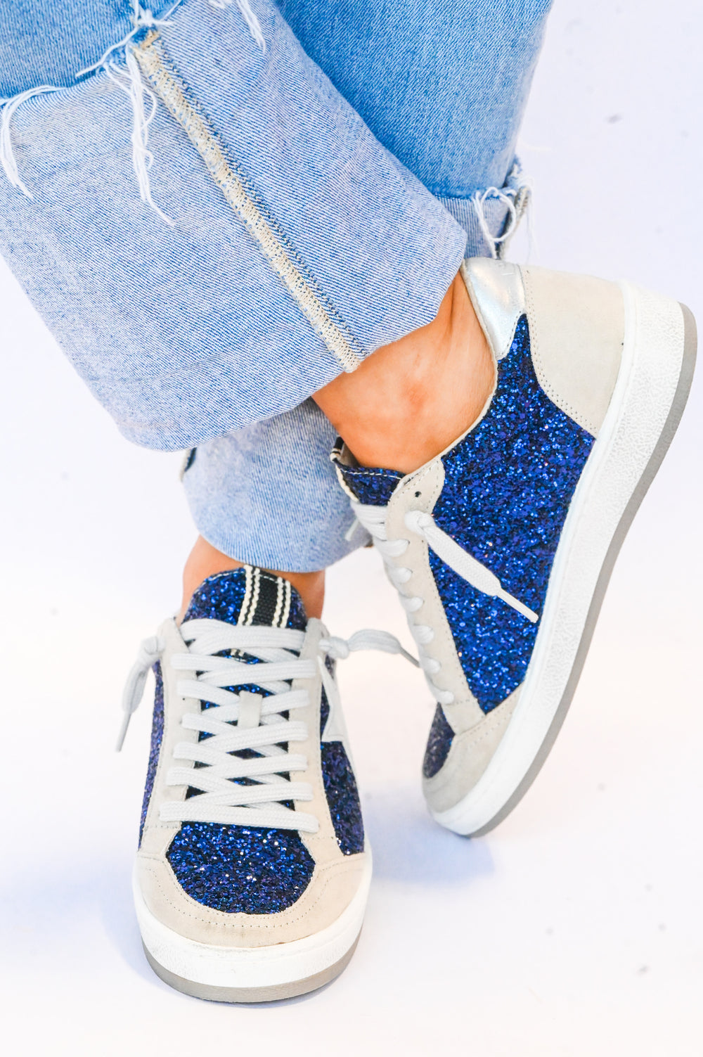 Paz Navy Glitter Shu Shop Sneaker