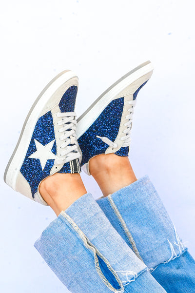 Paz Navy Glitter Shu Shop Sneaker